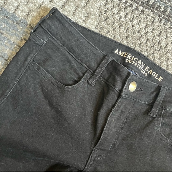 🦅 American Eagle ‘Super Super Stretch’ Jeggings in Black, Size US 8 Long - Picture 8 of 12